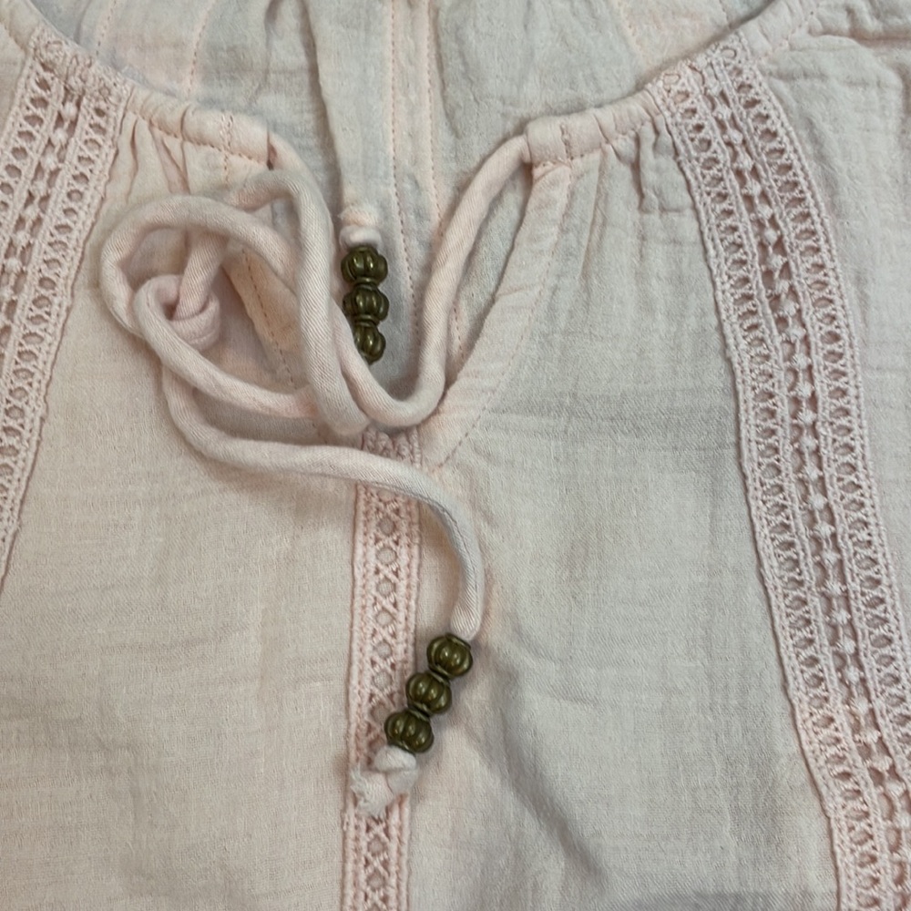 Matilda Jane Call Me Cute Peasant Top Peach Pink Cotton Size Small - Picture 2 of 11
